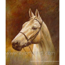 Pintura al óleo hecha a mano del caballo de la lona para la sala de estar (EAN-027)
